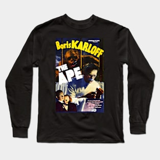 Classic Horror Movie Poster - The Ape Long Sleeve T-Shirt